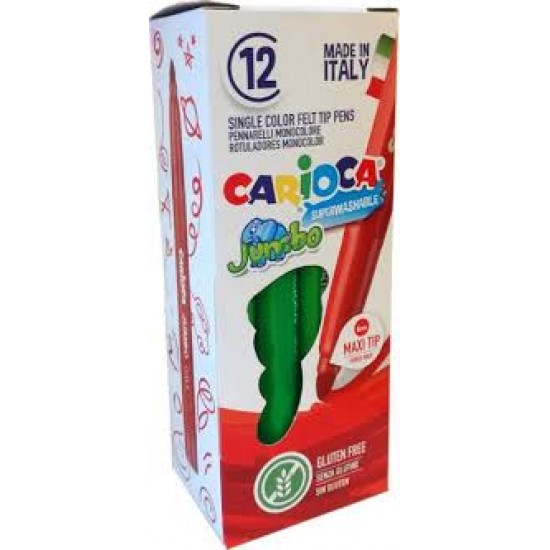 CARIOCA ΜΑΡΚΑΔΟΡΟΣ ΠΡΑΣΙΝΟΣ 12ΤΕΜ JUMBO